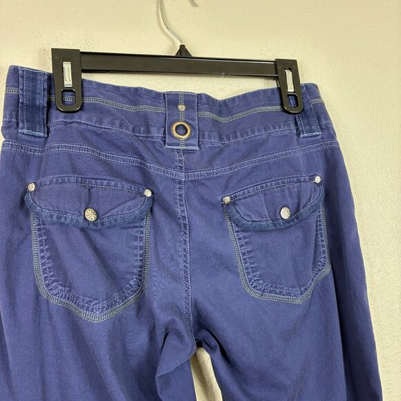 Athleta Indigo Purple Y2K Style Low Rise Cargo Pants Size 8 - Picture 6 of 9